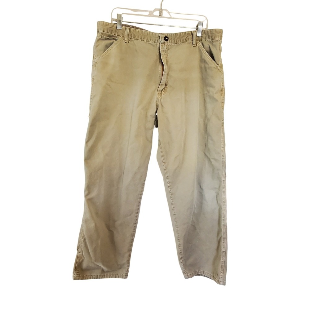 Wrangler Originals Mens Tan Carpenter Pants Khaki Workwear 94OROBH 38x30